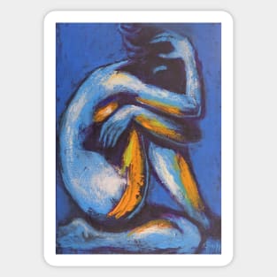 Blue Mood 3 - Female Nude Sticker